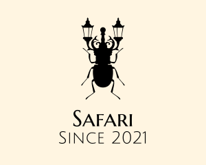 Street Lamp Beetle logo design