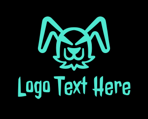 Evil - Fluorescent Evil Bunny logo design