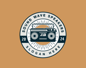 Speakers - Retro Boombox Radio logo design