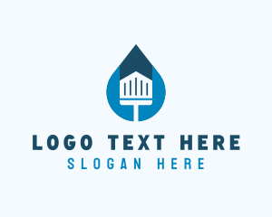 House - Housekeeper Clean Squeegee logo design