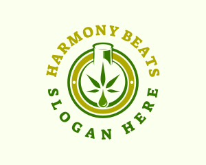 Cannabis Oil Weed Bottle Logo