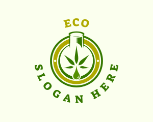 Marijuana - Cannabis Oil Weed Bottle logo design