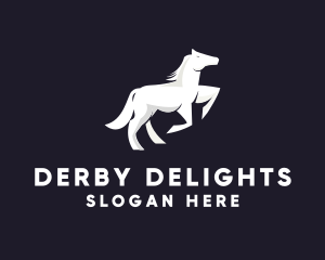 Derby - Running Galloping Horse logo design