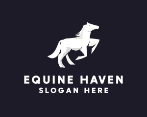 Stable - Running Galloping Horse logo design