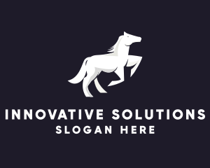 Running Galloping Horse logo design