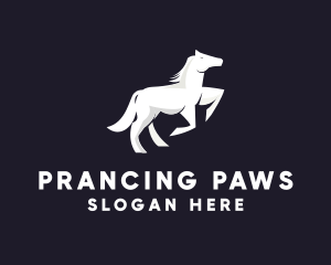 Prancing - Running Galloping Horse logo design