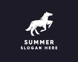 Running Galloping Horse logo design