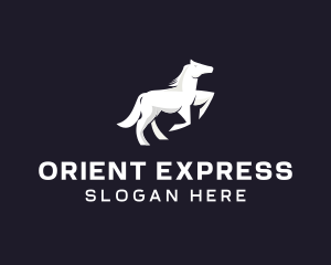 Running Galloping Horse logo design