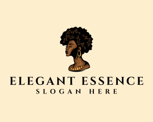 Woman - Afro Woman Goddess logo design