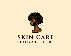 Dermatologist - Afro Woman Goddess logo design