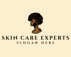 Dermatologist - Afro Woman Goddess logo design