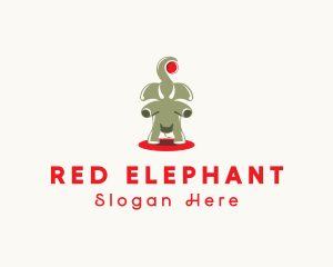 Circus Elephant Ball logo design