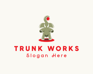 Trunk - Circus Elephant Ball logo design