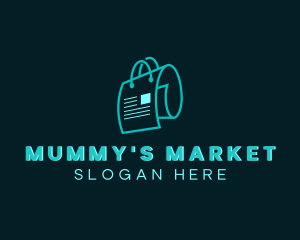 Newspaper Shopping Market logo design