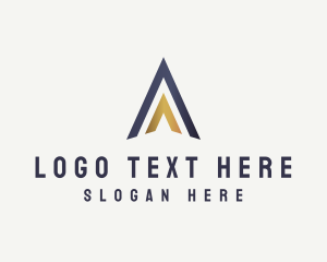 Industry - High End Arrow Letter A Business logo design