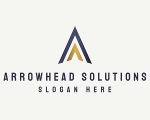 High End Arrow Letter A Business logo design