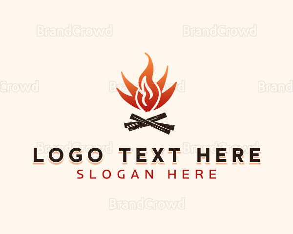 Bonfire Camping Outdoor Logo