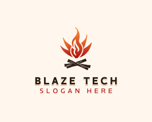 Bonfire Camping Outdoor logo design