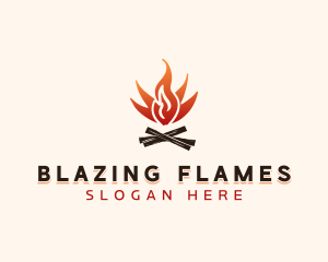 Bonfire Camping Outdoor logo design