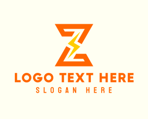 Charger - Power Voltage Letter Z logo design