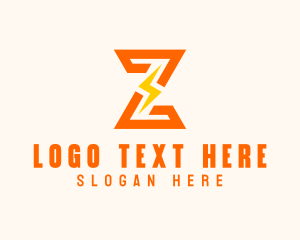 Letter Z - Power Voltage Letter Z logo design