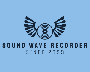 Vinyl Wing Record  logo design