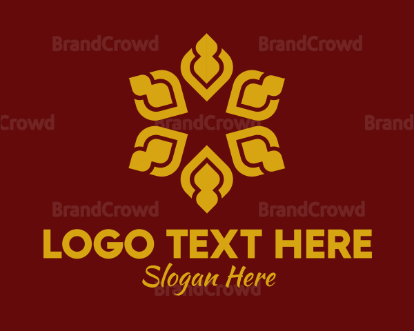 Luxury Gold Flower Logo