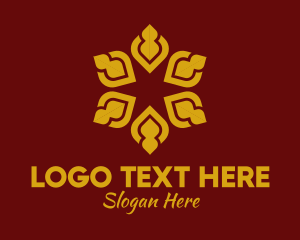 Liquer - Luxury Gold Flower logo design