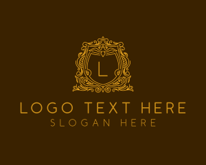 Elegant Shield Ornamental  logo design
