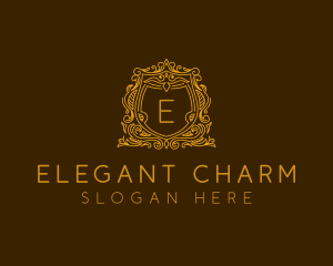 Elegant Shield Ornamental  logo design