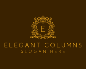 Elegant Shield Ornamental  logo design