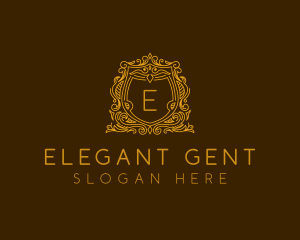 Elegant Shield Ornamental  logo design