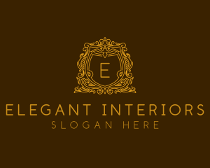 Elegant Shield Ornamental  logo design