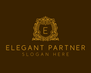 Elegant Shield Ornamental  logo design