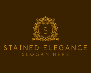 Elegant Shield Ornamental  logo design