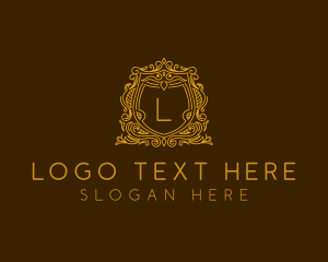 Elegant Shield Ornamental  Logo