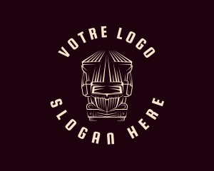 Freight Logistics Truck Logo