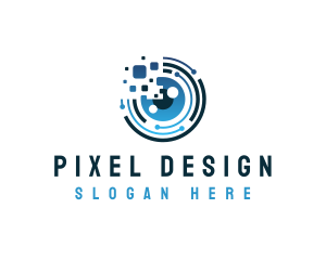 Digital Pixel Eye logo design