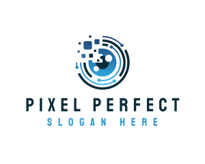 Digital Pixel Eye logo design