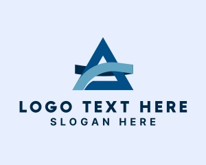 Haulage - Modern Ribbon Letter A logo design