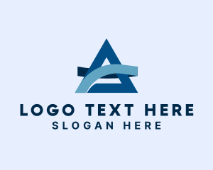 Transport - Modern Ribbon Letter A logo design