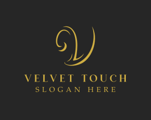 Golden Luxury Letter V logo design