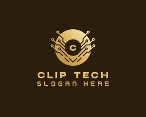 Cyber Tech Cryptocurrency logo design