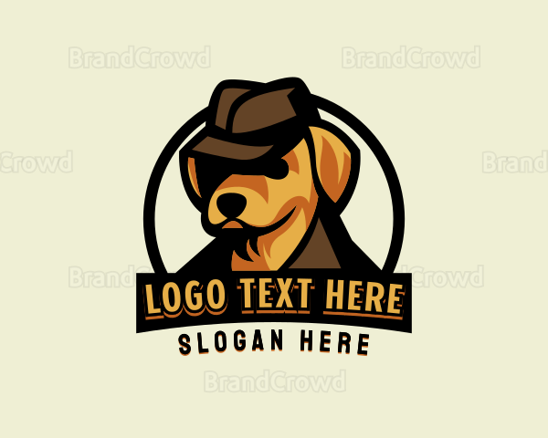 Detective Cartoon Dog Logo