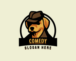 Detective Cartoon Dog logo design