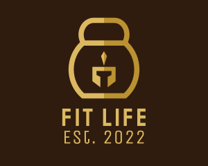 Gladiator Fitness Kettlebell  logo design
