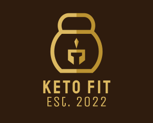 Gladiator Fitness Kettlebell  logo design