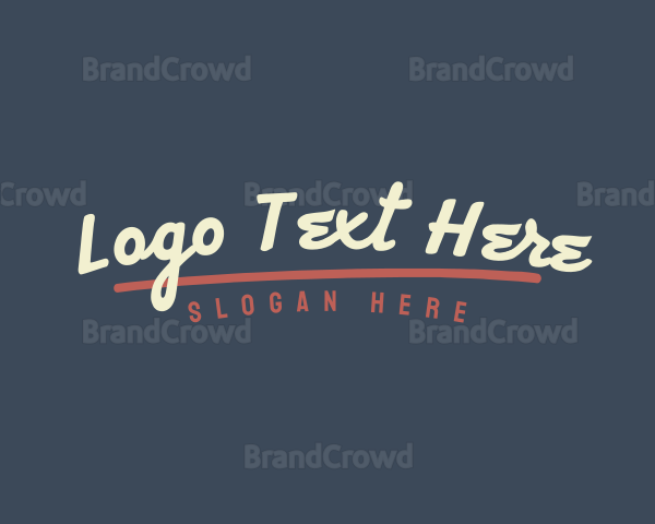 Retro Handwritten Business Logo