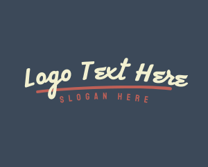 Style - Retro Handwritten Business logo design