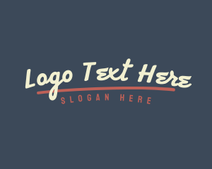 Business - Retro Handwritten Business logo design